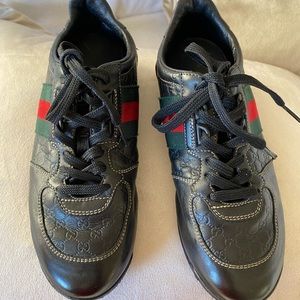 Guccissima Web Sneakers 5.5 Black